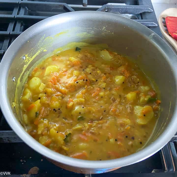 poori kizhangu simmering