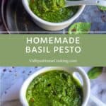 pesto collage image for pinterest with text overlay