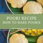 poori collage with text overlay for pinterest