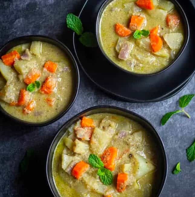 Turnip Kurma served in three cute bowls