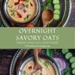 overnight oats collage for pinterest with text overlay
