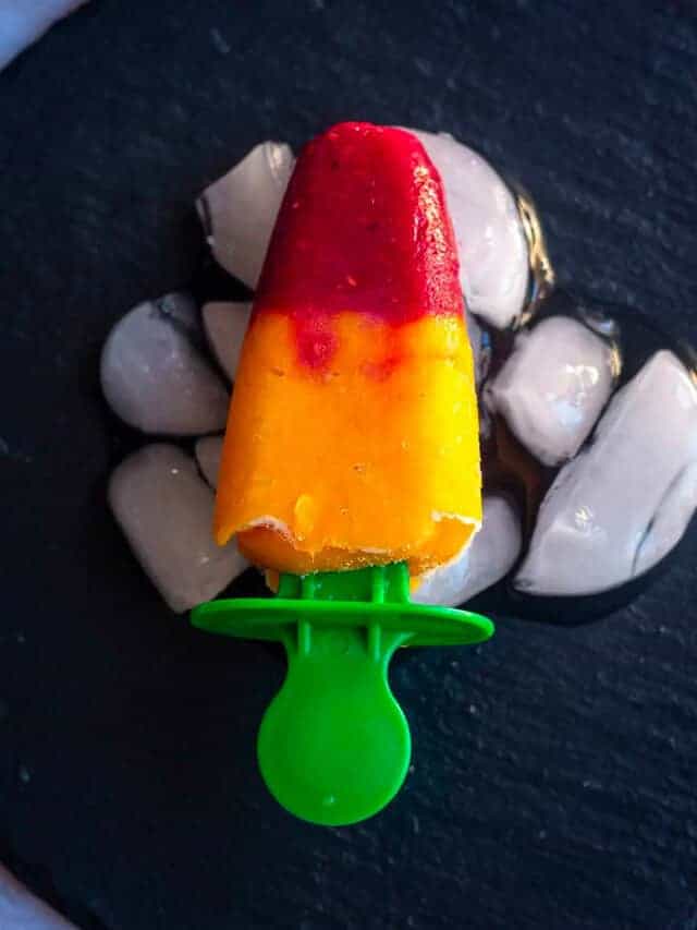 Mango Raspberry Popsicles