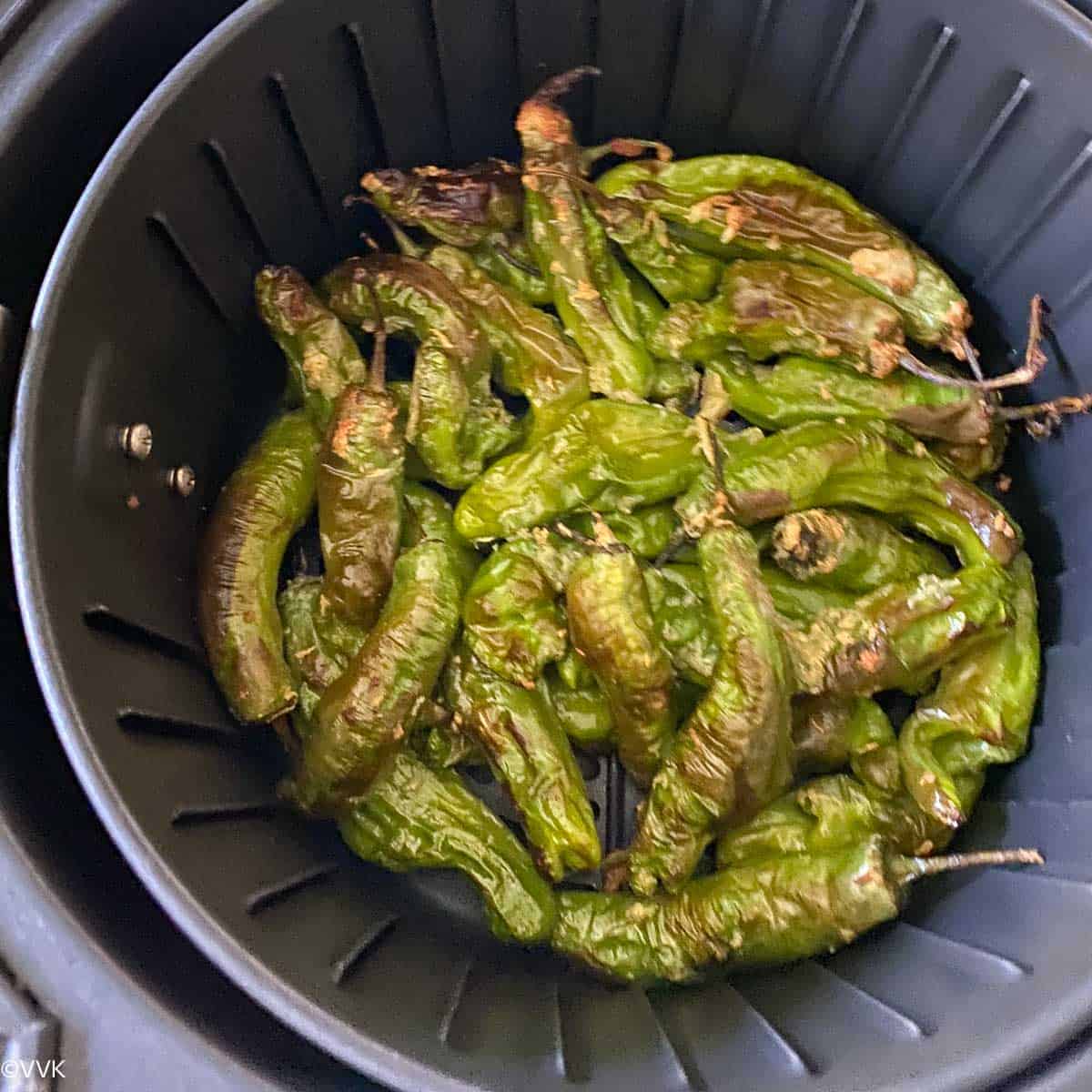 shishito peppers in air fryer after 4 minutes