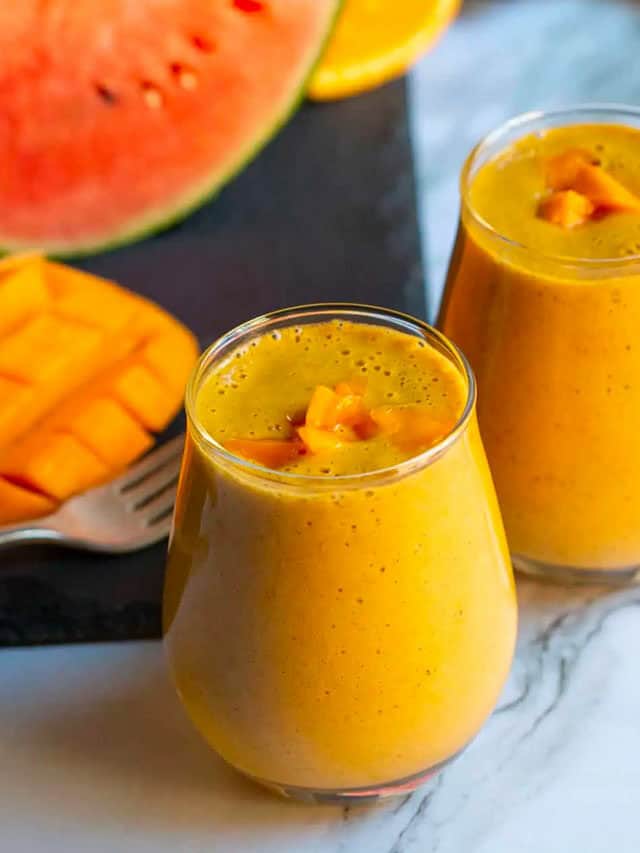 Healthy Vegan Mango Breakfast Smoothie