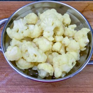 blanched cauliflower