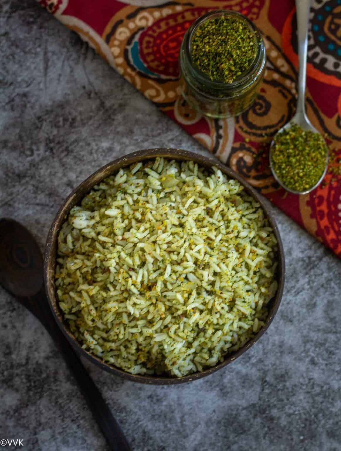 Coiander Rice Kothamalli Sadam | Cilantro Rice | Easy Coriander Rice - Vidhya’s ...