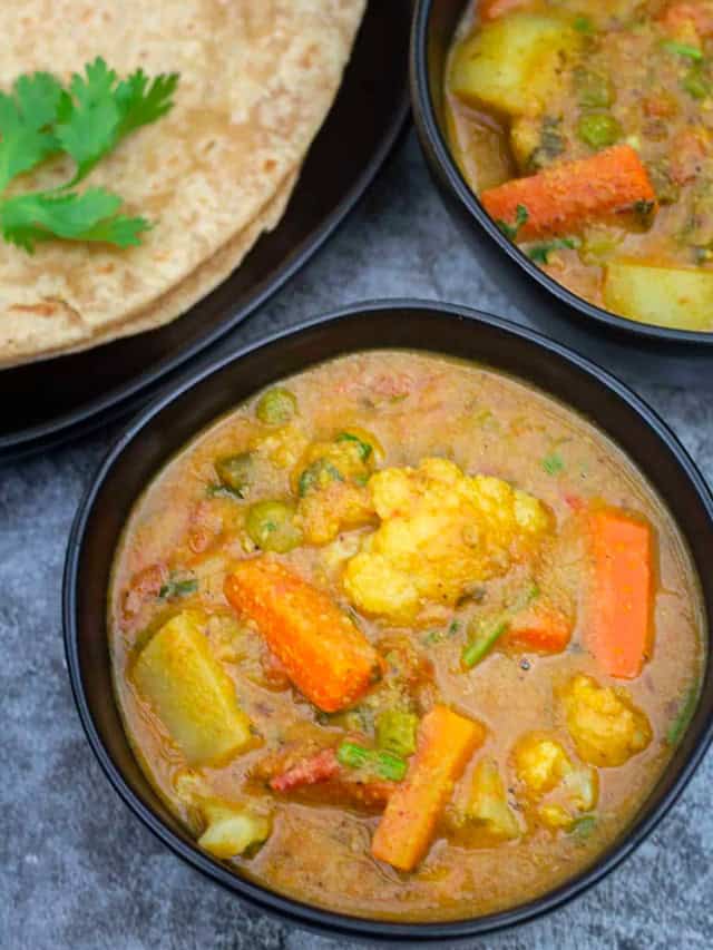 Easy Pressure Cooker Vegetable Kurma Vidhya’s Vegetarian Kitchen