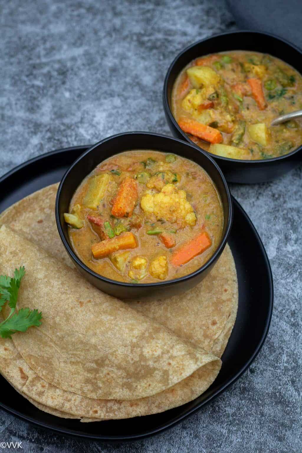 No Onion No Garlic Veg Kurma Easy Pressure Cooker Vegetable Kurma