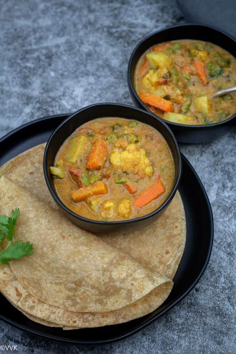 No Onion No Garlic Veg Kurma Easy Pressure Cooker Vegetable Kurma