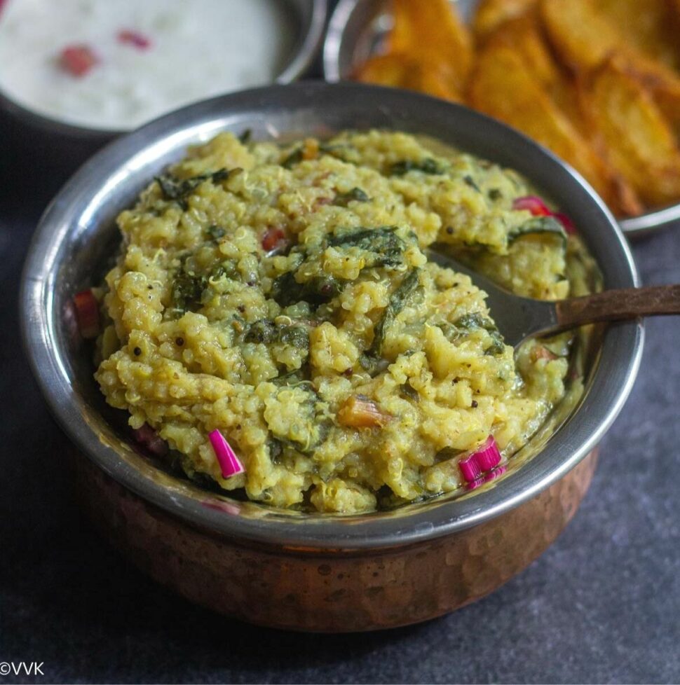 Keerai Rice Keerai Sadam | Instant Pot South Indian Swiss Chard Rice - Vidhya’s ...