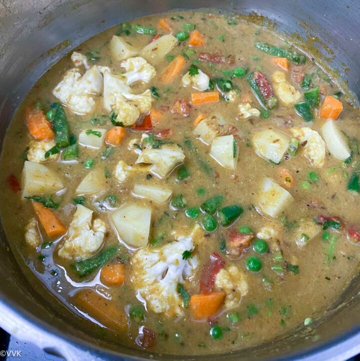 No Onion No Garlic Veg Kurma Easy Pressure Cooker Vegetable Kurma