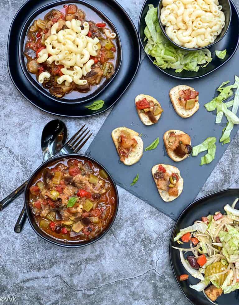 Instant Pot Caponata Sicilian Eggplant Dish Vidhya’s Vegetarian Kitchen