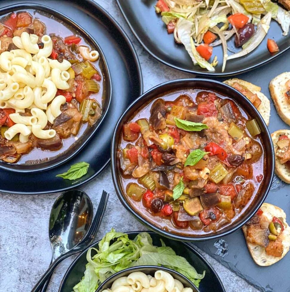 Instant Pot Caponata Sicilian Eggplant Dish Vidhya’s Vegetarian Kitchen