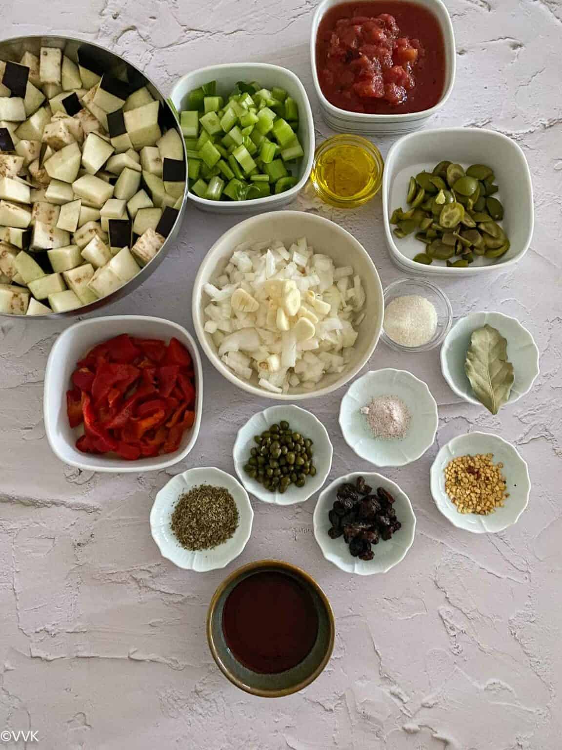 Instant Pot Caponata Sicilian Eggplant Dish Vidhya’s Vegetarian Kitchen