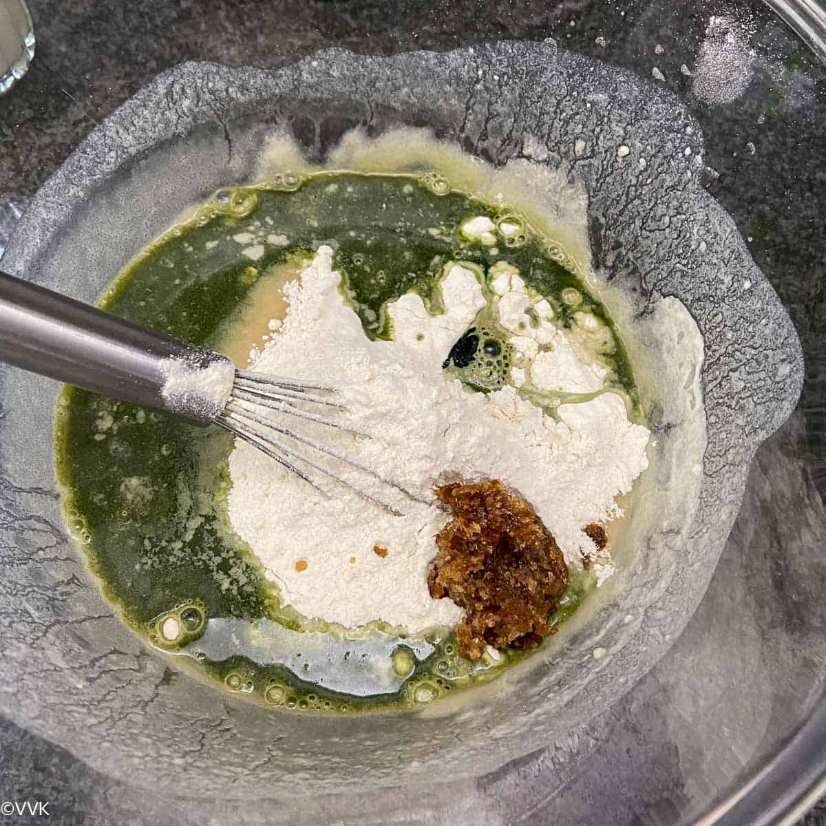 adding some more dry ingredients and betel juice