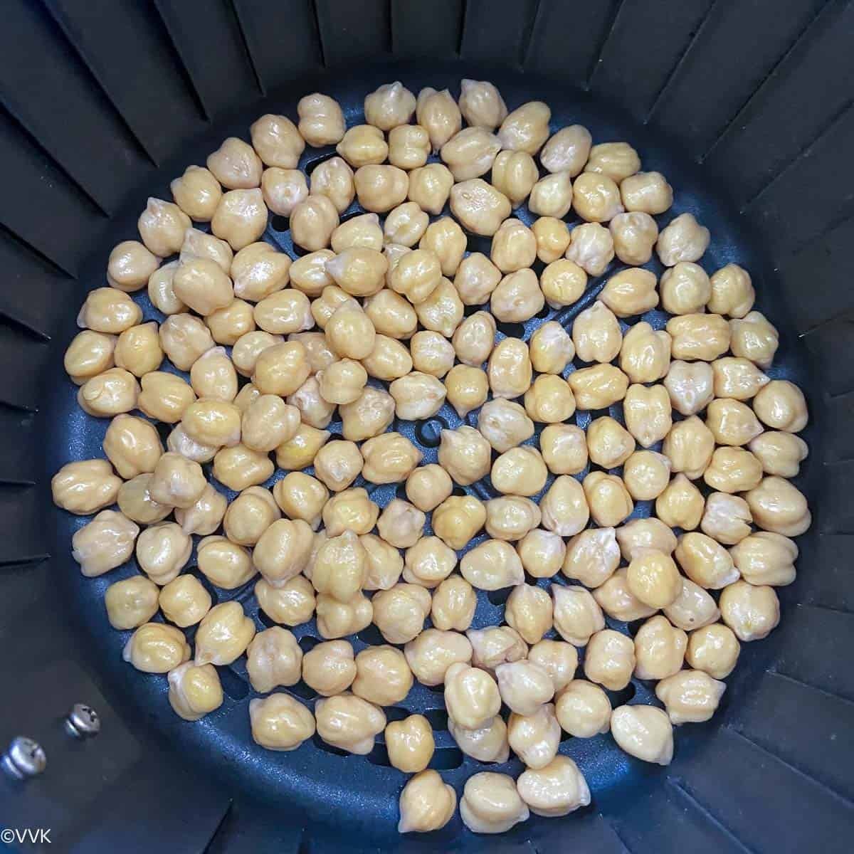 chickpeas ready to be air fried
