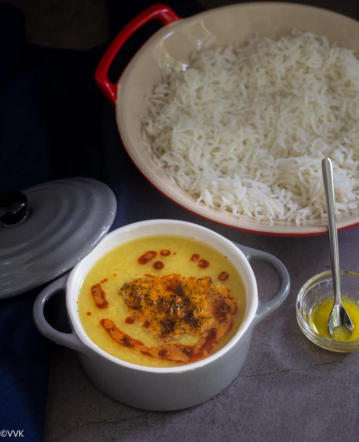 dal with the tadka added on top