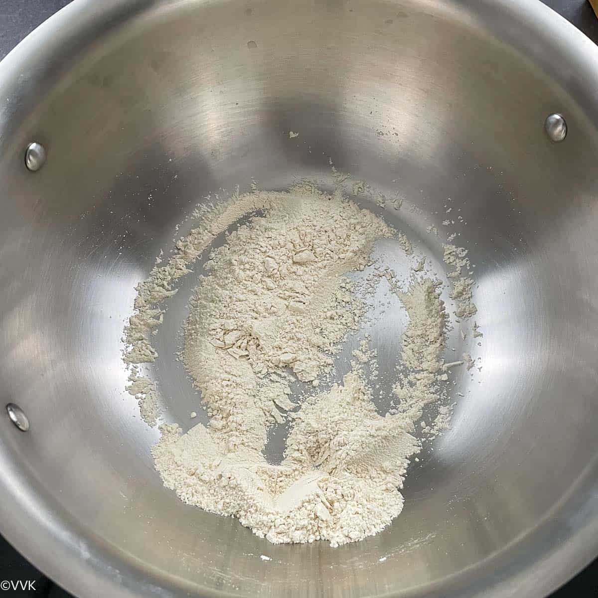 roasting the quinoa flour
