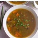 vegetarian gravy with text overlay for pinterest