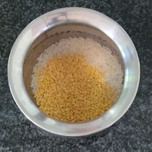 rice and dal for ven pongal