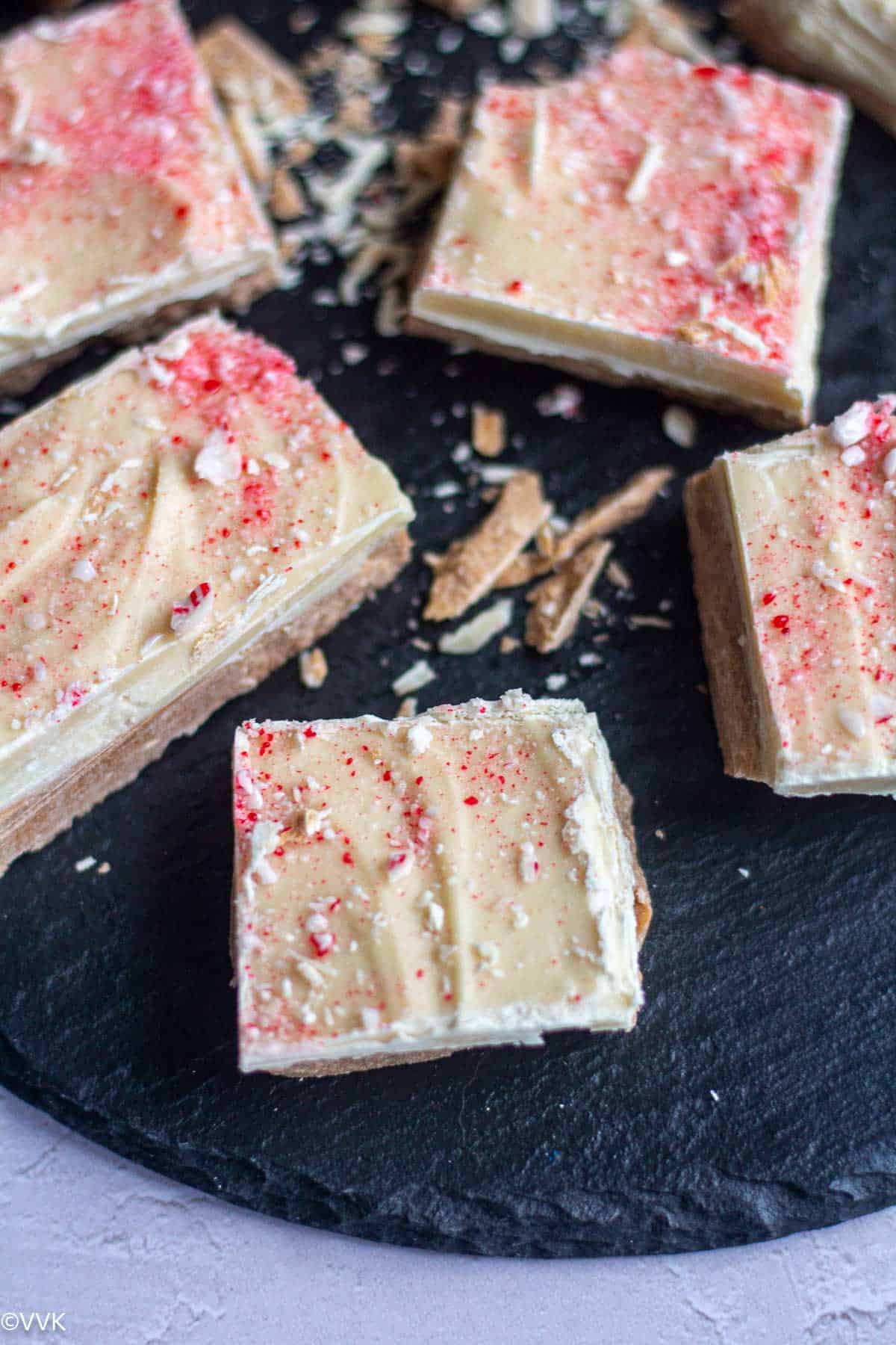 close up shot of peppermint barks