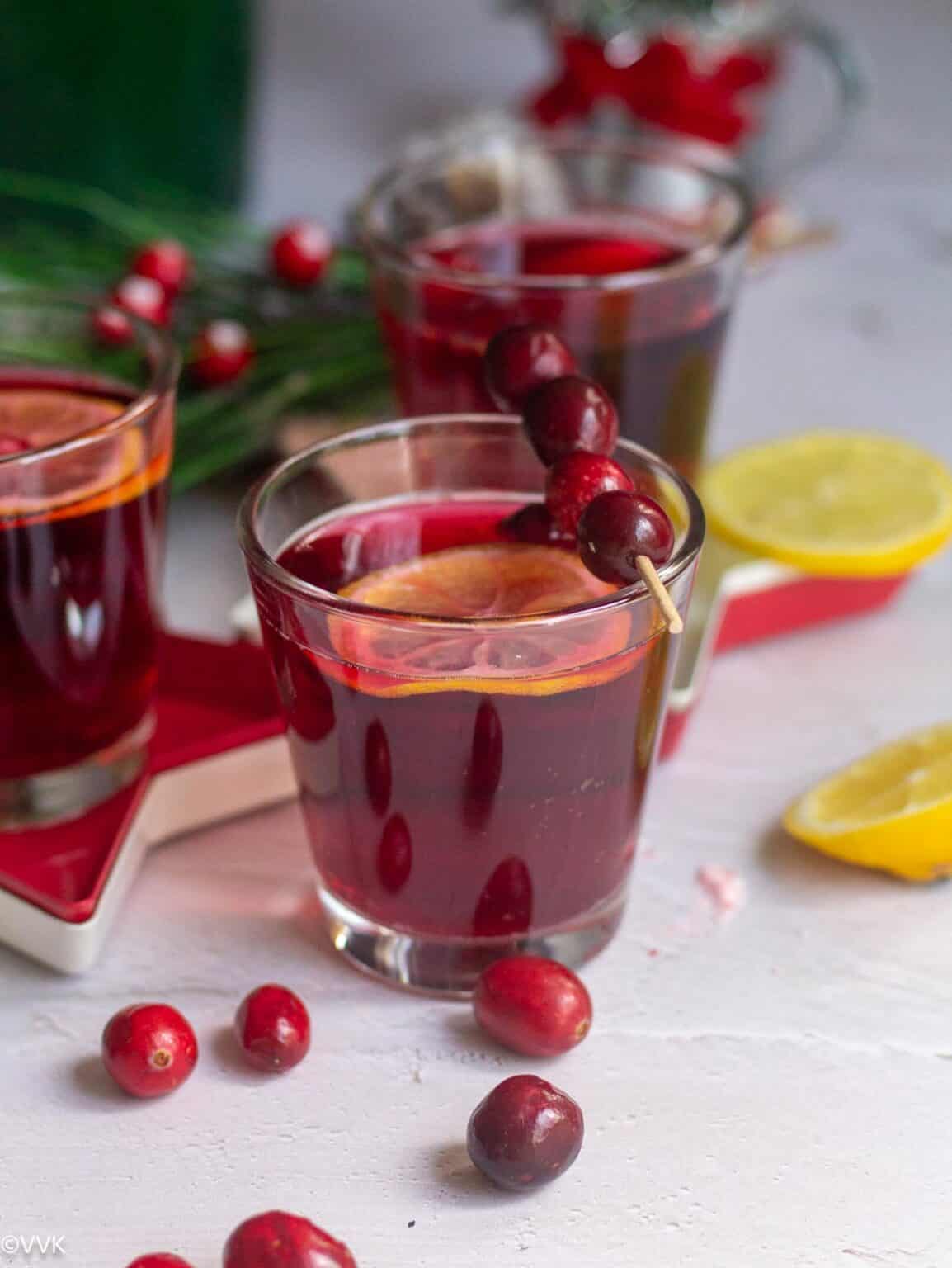Cranberry Ginger Ale Mocktail Holiday Mocktails Vidhya’s Vegetarian