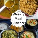Pinterest image image of weekly meal planner - a collage of dishes