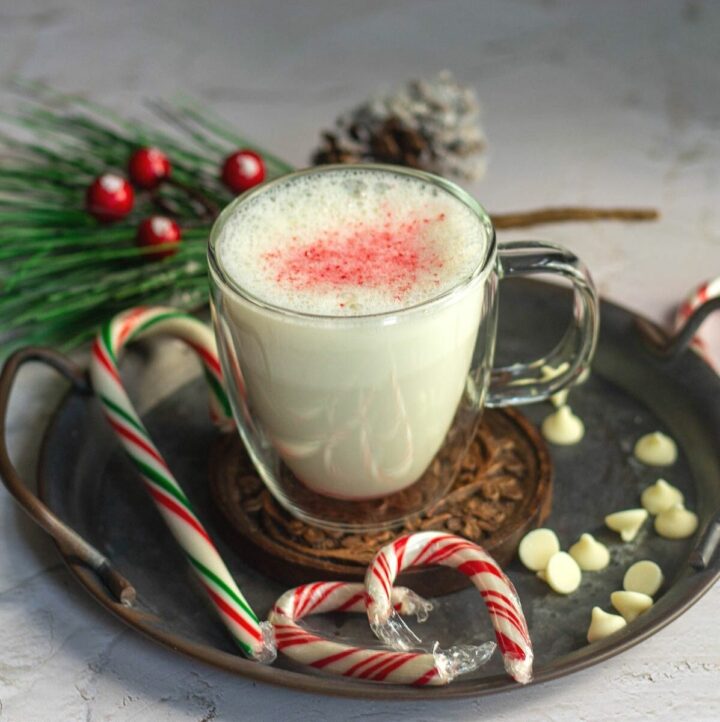 Homemade Peppermint White Hot Chocolate Vidhya’s Vegetarian Kitchen