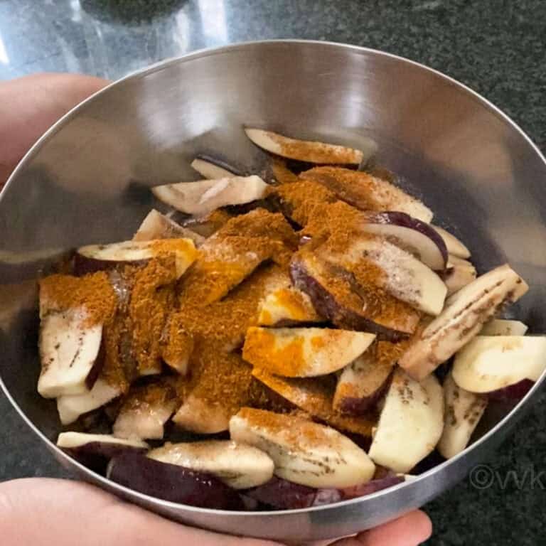 Air Fryer Brinjal Dry Curry Baby Eggplant Roast