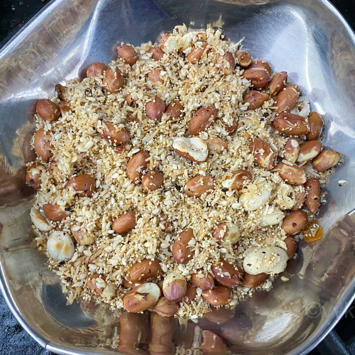 roasted nuts and coconut