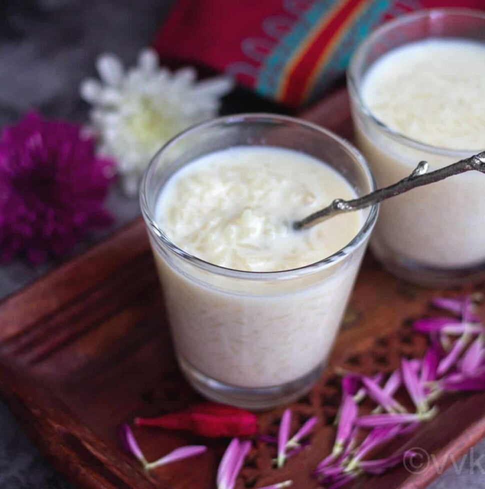 Paysam Rice Paal Payasam | Rice Kheer Recipe - Vidhya’s Vegetarian Kitchen