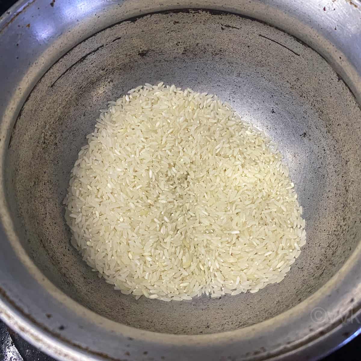 roasting the rice