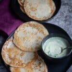 buckwheat dosa recipe with text overlay for pinterest