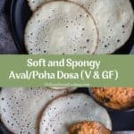 collage of aval dosa for pinterest