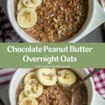 collage of overnight oats for pinterest