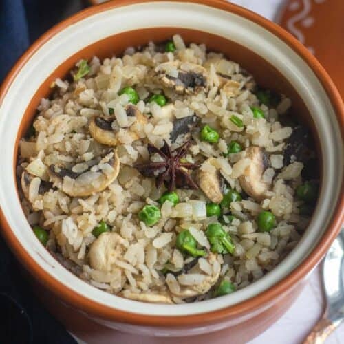 pulao servd in traditional serveware