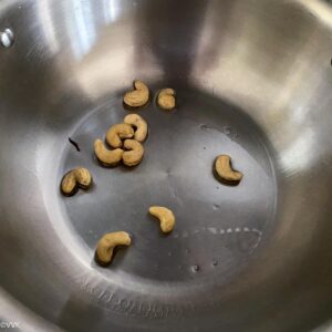 roasting the cashews
