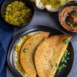 bottle gourd dosa with text overlay for pinterest