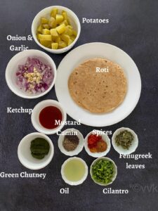 Easy Roti Rolls with Potato Curry | Potato Chapati Roll