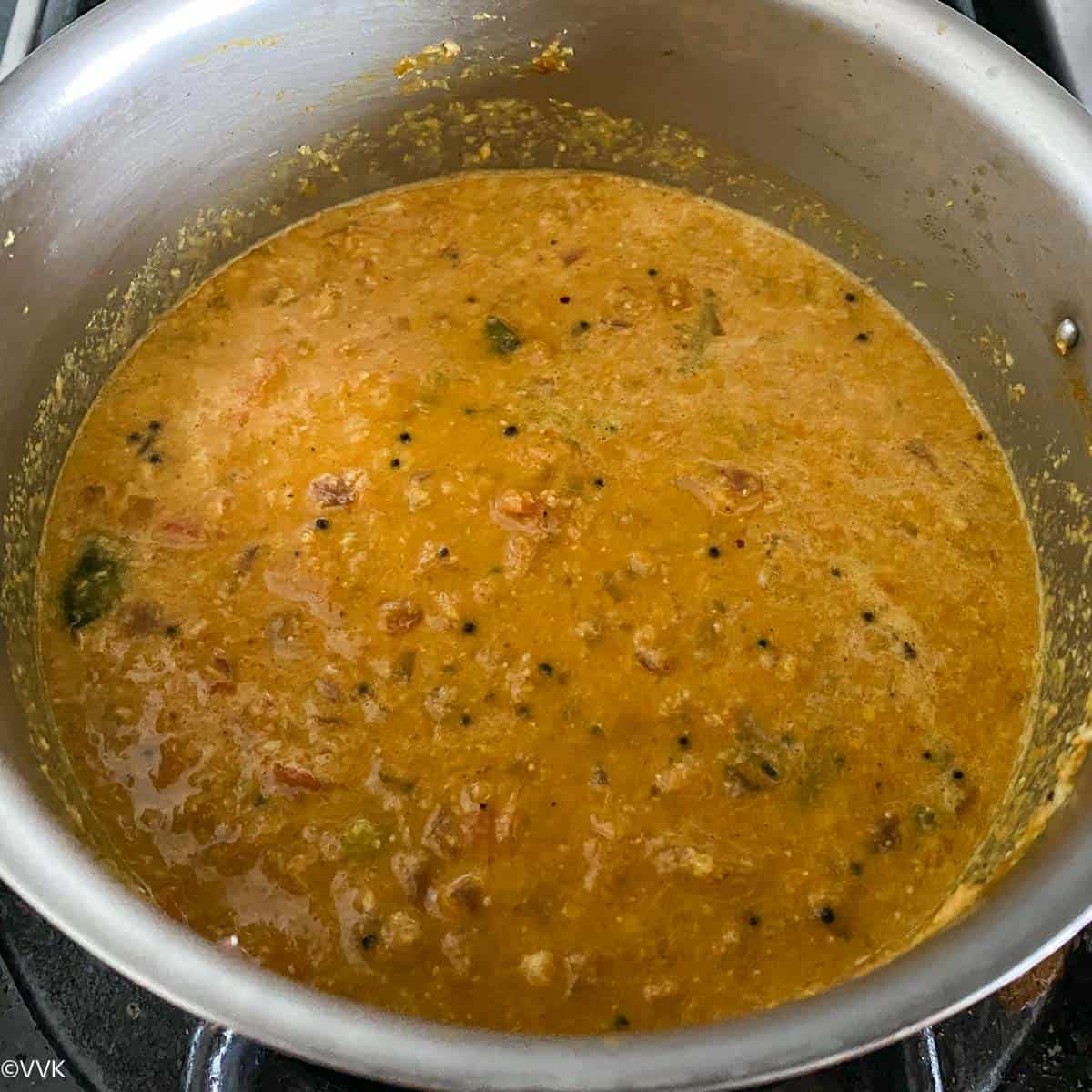 gravy mixed with ground masala