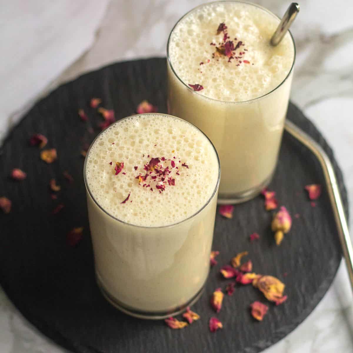 Dates and Gulkand Lassi - Vidhya's Vegetarian Kitchen