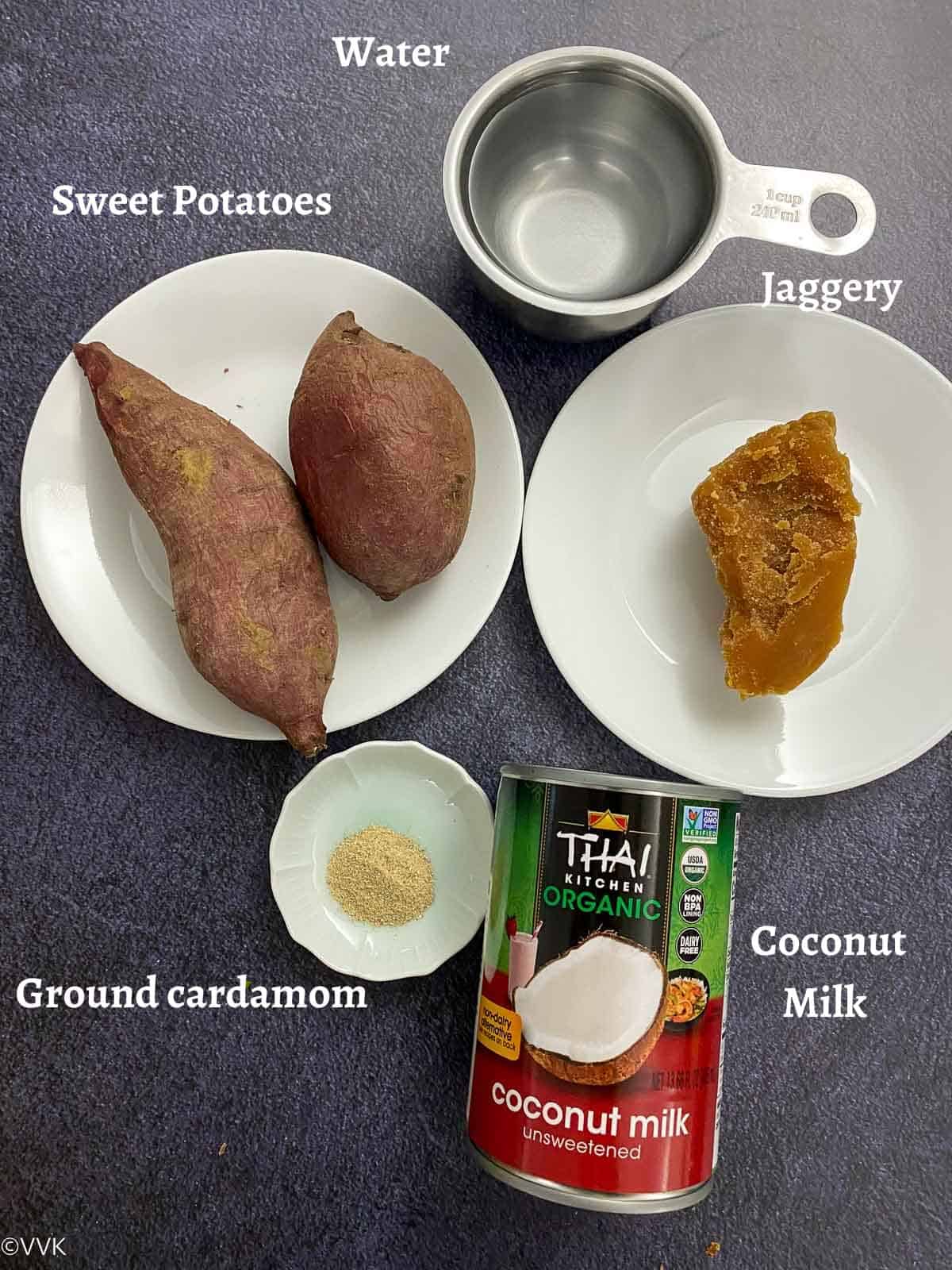ingredients required for sweet potato kheer