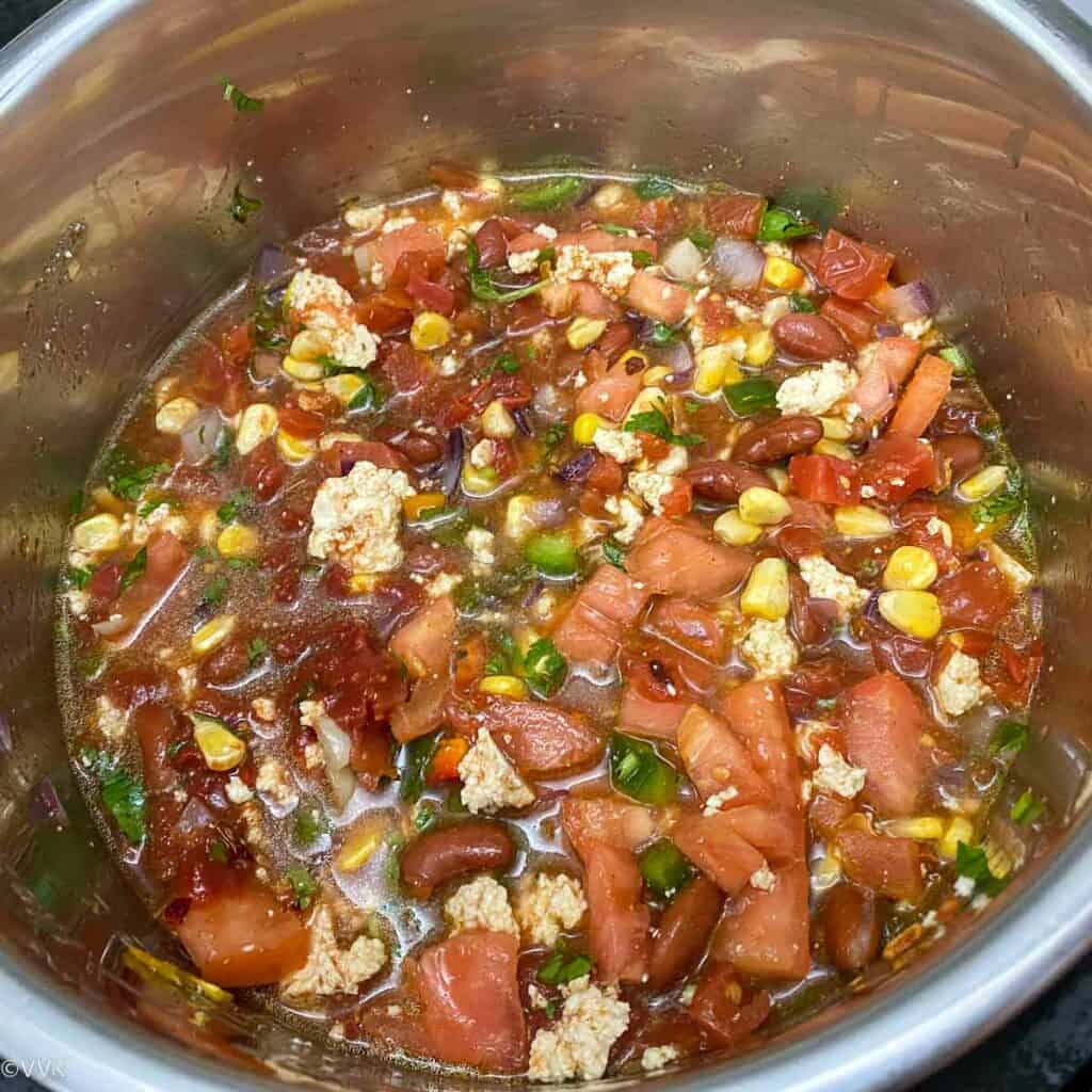 Vegetarian Taco Soup - Vidhya's Home Cooking