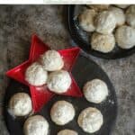 pinterest long image for snowball cookies