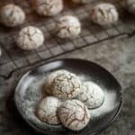 crinkle cookies with text overlay for pinterest