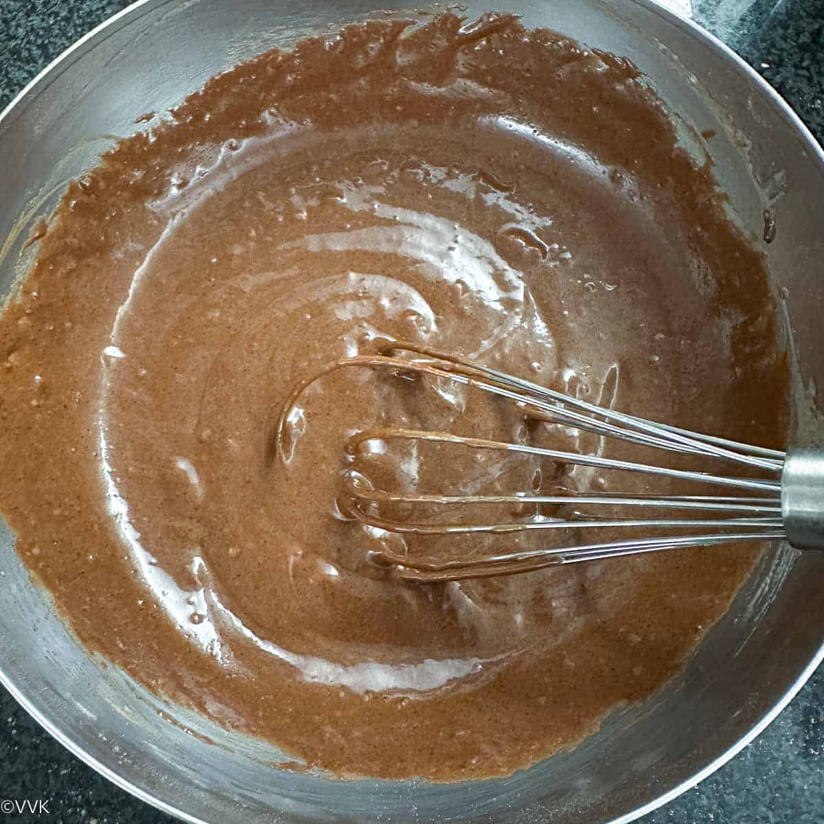 combined brownie batter