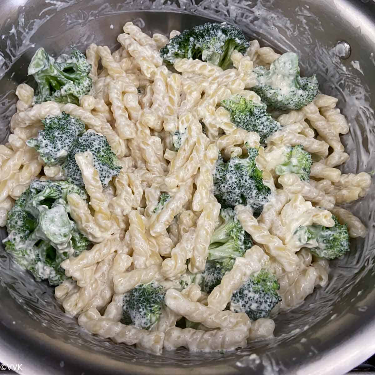 pasta after cheese mixed