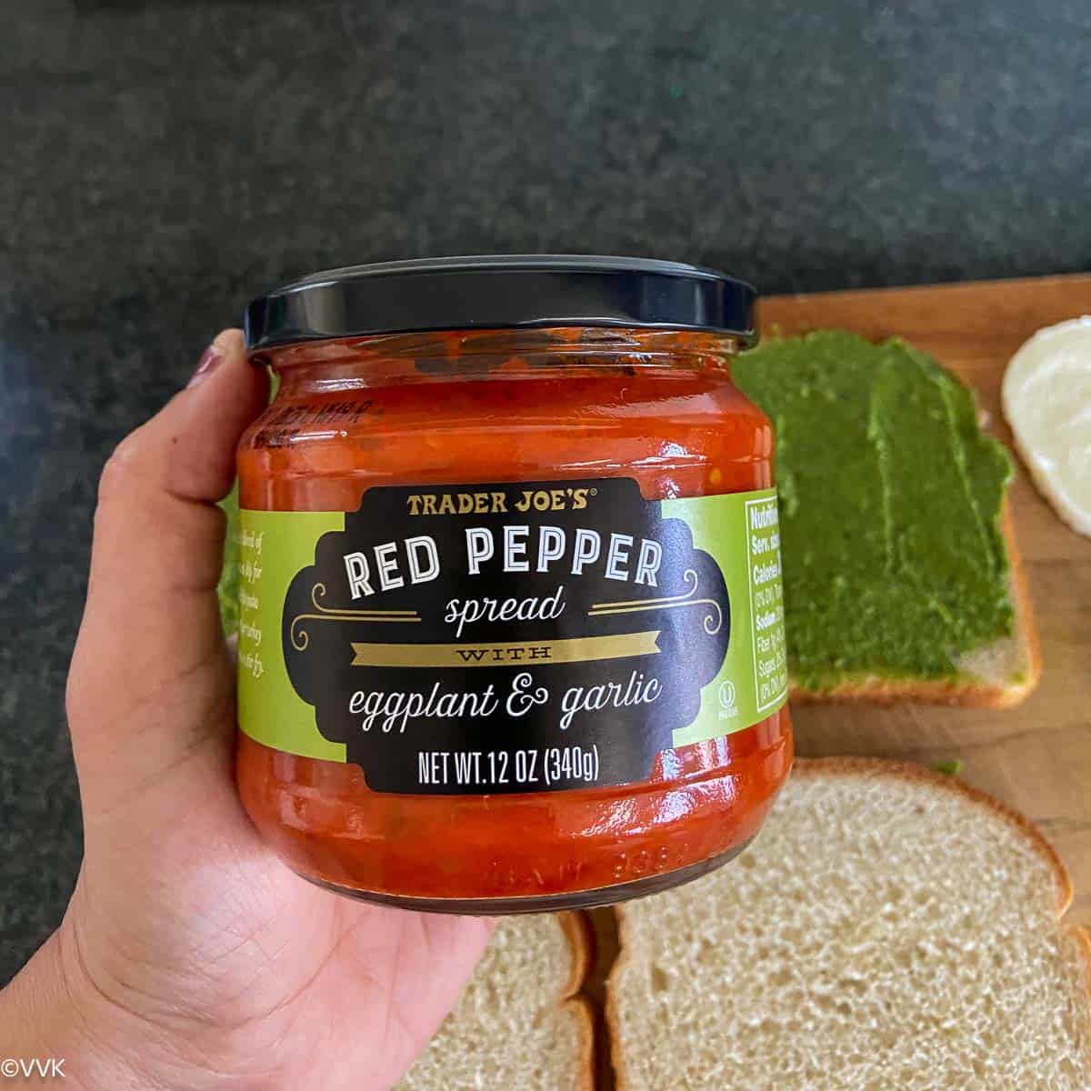 the store bought red pepper spread