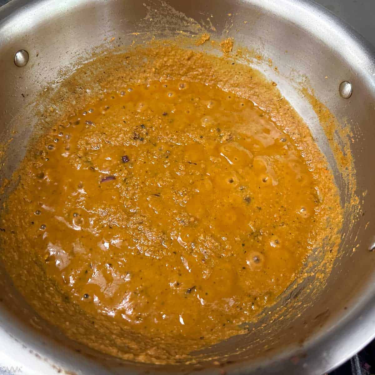 cooking the masala