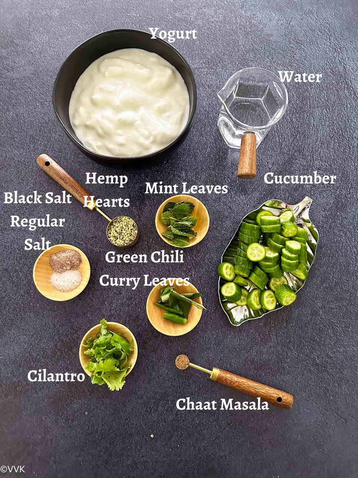 ingredients required for cucumber lassi